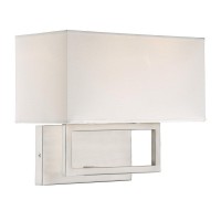 Trade Winds Lighting 2-Light Wall Mount Sconce In Brushed Nickel