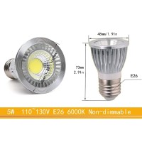 Ctkcom 5 Watt Hr16 Led Cob Spotlight Bulb4 Pack Led Spotlight Bulb Downlight Lamp Flood 60 Degree6000K Daylight White50W Ha