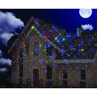 Ledmall Christmas Laser Projector Lights Outdoor, Motion Firefly Red, Green And Blue With Remote Control And Security Lock