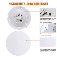 Facon 312 Led Rv Puck Light With Switch 2Packs Slim Surface Mount Ceiling Dome Light 12V Dc Interior Light For Rv Camper