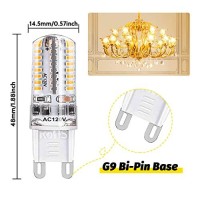 Ledera G9 Led Bulb Dimmable, 40W Halogen Equivalent, 4W G9 Base Chandelier Light Bulb, 3000K Warm White, 350Lm, 360Ͽ