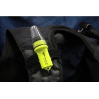 Aqua Strobe LED features simple reliable twist operation to activate this AA battery powered light and yet also prevent accidental activation Buoyant cone keeps the light pointed up whether underwater or at the surface Attached to your BC tank or anchor l