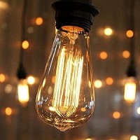 Edison Light Bulbs 25W - Thomas Edison Light Bulb Style - Incandescent Clear Glass Vintage Antique Bulb For Home Light Fixtures - Amber Warm 2700K - (6 Pack /110V)