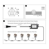 Qaca Led Deck Stair Lighting Kit, Low Voltage Patio Deck Lamp Ip65 F1.38 Indoor Outdoor Wood Recessed Yard Garden Patio Step Landscape Pathway Decor Lights, Bronze (Warm White, Pack Of 10)