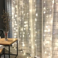 Twinkle Star 300 Led Window Curtain String Light For Christmas Wedding Party Home Garden Bedroom Outdoor Indoor Wall Decoration (White)