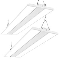 Hykolity 2 Pack 4Ft Led Linear High Bay Shop Light, 250W Led Shop Light, 31250Lm 125Lm/W, 100-277V, 0-10V Dim, 5000K Daylight Linear Hanging Light For Warehouse Workshops, Ul Listed, 5 Years Warranty