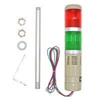 Yxq Industrial Signal Light Dc 24V Led Red Green Alarm Tower Bulb Indicator Continuous Lamp Warning Light Buzzer