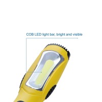 Aceland Portable Corded Led Work Light With Outlet In Handle, Cob Led, 1600 Lumen 6Ft 116Awg 3C Sjtw Cord Handheld Outdoor Work Light, Magnetic On Back