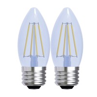 Ge Lighting 92331 Led Relax Hd 4 (40-Watt Replacement), 300-Lumen Blunt Tip Light Bulb With Medium Base, Soft White, 2-Pack, 2 Count (Pack Of 1)