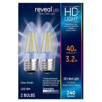 Ge Lighting 92331 Led Relax Hd 4 (40-Watt Replacement), 300-Lumen Blunt Tip Light Bulb With Medium Base, Soft White, 2-Pack, 2 Count (Pack Of 1)