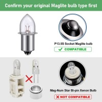 Jomitop P13.5S Pr2 High Power Led Upgrade Bulb Replacement For Maglite, 3W 200Lm, Dc 4-12V, 4.5V 6V 9V 12V Replacement Bulbs Led Conversion Kit For 3 4 5 6 C/D Flashlights Torch