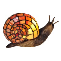 Dale Tiffany Ta15173 Snail Tiffany Accent Table Lamp, Antique Bronze