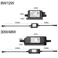 Fvtled Power Adapter Only For Fvtled Deck Lights, Transformer, Power Supply Ul Listed Ul8750 Dc 12V 48W Us Plug Only For Fvtled Led Deck Lights Kit