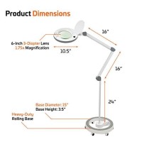 Newhouse Lighting Led Magnifying Lamp Professional With Roller Base