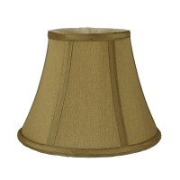 Urbanest Softback Bell Lampshade, Faux Silk, 5-Inch By 9-Inch By 7-Inch, Gold, Spider-Fitter