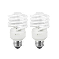 Xtricity Compact Fluorescent Light Bulb T2 Spiral Cfl, 4100K Cool White, 23W (100 Watt Equivalent), 1520 Lumens, E26 Medium Base, 120V, Ul Listed (Pack Of 2)