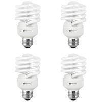 Xtricity Compact Fluorescent Light Bulb T2 Spiral Cfl, 4100K Cool White, 23W (100 Watt Equivalent), 1520 Lumens, E26 Medium Base, 120V, Ul Listed (Pack Of 4)