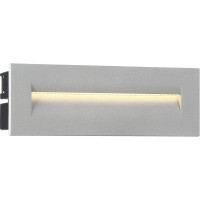 Eurofase 8.5W 1 Led Outdoor In-Wall Mount - 9.88 Inches Wide By 3.44 Inches High-Marine Grey Finish