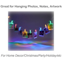 Forapid 4.2M 40 Led Photo Clip Usb String Lights 4-Color Perfect For Hanging Pictures, Notes, Artwork-Fuji Polaroid Mini 9 8 70 7S 25 50S 90, Wide 210 300 Films/Home/Party/Christmas D