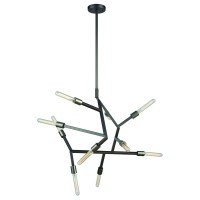 Freeform 29'' Wide 10-Light Chandelier - Dark Graphite