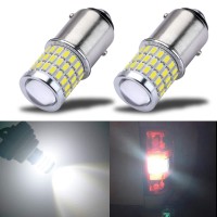 Ibrightstar Newest 9-30V Super Bright Low Power 1157 2057 2357 7528 Bay15D Led Bulbs With Projector Replacement For Back Up Reverse Lights Or Tail Brake Lights, Xenon White(6500K)