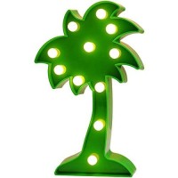 Qiaofei Led Palm Tree Light,Cute Coconut Tree Night Table Lamp Light For Kids Room Bedroom Gift Party Home Wall Office Decorations Green