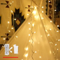 Led String Lights, 100 Warm White Led Christmas Lights For Indoor Decoration, Tree, Party, Balcony, Outdoor, 49 Ft Plug In String Light With Timer, Multifunction, Waterproof, Extendable To 500 Led