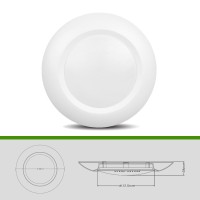 Jullison 6 Inch Led Low Profile Recessed & Surface Mount Disk Light, Round, 15W, 900 Lumens, 3000K Warm White, Cri80, Driverless Design, Dimmable, Cetlus Listed, White(1 Pack)