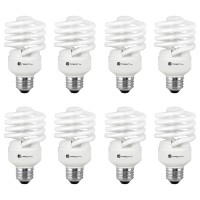 Xtricity Compact Fluorescent Light Bulb T2 Spiral Cfl, 5000K Daylight, 23W (100 Watt Equivalent), 1520 Lumens, E26 Medium Base, 120V, Ul Listed (Pack Of 8)