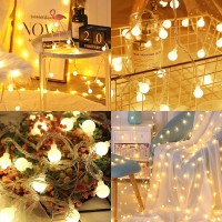 43 Ft 70 Led Christmas Lights Globe String Lights Plug In For Bedroom Decor Indoor Outdoor Fairy Light For Home Wall Garden Decorations Warm White