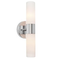 Kira Home Duo 14 Modern Wall Sconce With Frosted Glass Shades For Bathroomvanity Chrome Finish