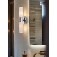 Kira Home Duo 14 Modern Wall Sconce With Frosted Glass Shades For Bathroomvanity Chrome Finish