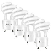 Xtricity Compact Fluorescent Gu24 Light Bulb, T2 Spiral Cfl, 2 Prong Light Bulbs, 2700K Soft White, 13W (60 Watt Equivalent), 900 Lumens, 120V, Ul Listed (4 Pack)