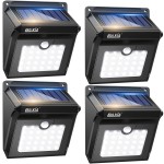 Baxia Technology Solar Outdoor Lights Wireless Security Motion Sensor Outdoor Lights Solar Lights Outdoor Waterproof For Front Door,Backyard,Steps,Garage,Garden (400Lm,4 Packs)