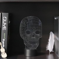 3D Skull Lamps,3D Night Lights, Amazing Illusion Lamps Night Lamps Led Night Lamps Optical Lamp Gift For Kids 7 Color Change Visual Lamp