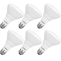 Luxrite 6-Pack Br30 Led Bulb, 65W Equivalent, 4000K Cool White, Dimmable, 650 Lumens, Led Flood Light Bulbs, 8.5W, Energy Star, E26 Medium Base, Damp Rated, Indoor/Outdoor - Living Room And Kitchen