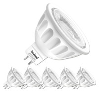 Boxlood Mr16 Led Light Bulb Non Dimmable Comply With Ul, 90% Energy Saving, 3000K Warm White, 40 Degree Beam Angle, Ac/Dc 12V, 5 Watts, 50W Halogen Bulb Equivalent, Gu5.3 Bi-Pin Base, 6-Pack