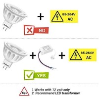 Boxlood Mr16 Led Light Bulb Non Dimmable Comply With Ul, 90% Energy Saving, 3000K Warm White, 40 Degree Beam Angle, Ac/Dc 12V, 5 Watts, 50W Halogen Bulb Equivalent, Gu5.3 Bi-Pin Base, 6-Pack