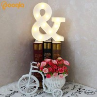 Pooqla Ampersand Symbol Marquee Letter Lights Alphabet Light Up Sign For Wedding Home Party Bar Decoration