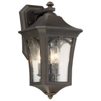 Minka Lavery Outdoor Wall Light 71212-143C Solida Exterior Wall Lantern, 3-Light 180 Watts, Oil Rubbed Bronze