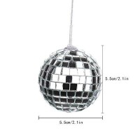 Lainin Color Changing Solar Wind Spinner Disco Ball Shape Solar Wind Chime Night Light For Home Outdoor Garden Ligting D�Cor