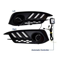 Allinoneparts Led Daytime Running Light Driving Lamps Replacement For 2016-2018 Honda Civic 10Th Gen Sedan (Fog Lights Not Included)