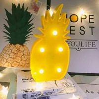 Qiaofei Pineapple Light,Led Cute Pineapple Night Table Lamp Light For Kids Room Bedroom Gift Wall Party Holiday Home Decorations Yellow