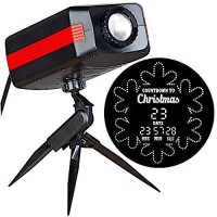 Gemmy 11955 Christmas Countdown To Christmas Snowflake Light Show Projector