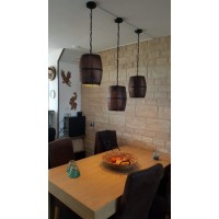 These wood Barrel smells very good when they are used as pendant lights also you can use the shade as flowerpot or other decoration