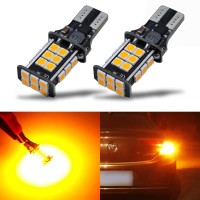 Ibrightstar Newest Extremely Bright 3030 Chipsets 921 T15 912 W16W Led Bulbs For Turn Signal Blinker Side Marker Lights, Amber Yellow