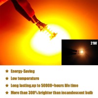 Ibrightstar Newest Extremely Bright 3030 Chipsets 921 T15 912 W16W Led Bulbs For Turn Signal Blinker Side Marker Lights, Amber Yellow