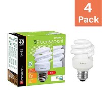 Xtricity Compact Fluorescent Light Bulb T2 Spiral Cfl, 5000K Daylight, 9W (40 Watt Equivalent), 540 Lumens, E26 Medium Base, 120V, Ul Listed (Pack Of 4)