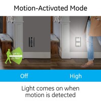 Ge Enbrighten Led Motion Sensor Night Light, Motion-Select 25Ft Detection, Plug-In, 40 Lumens, Dusk-To-Dawn, Ideal Nightlight For Bedroom, Bathroom, 37299, Brushed Nickel Louver, 1 Pack