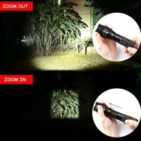 Souyos Military Grade Flashlight 2000 Lumen 5 Modes Water Resistant Led Tactical Torch Flash Light (2Pcs)